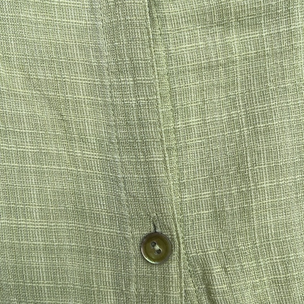 Eileen Fisher green XL  button down top. - Picture 4 of 7